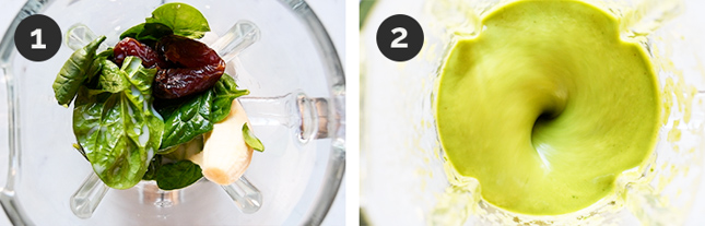 Step by step photos of how to make avocado smoothie