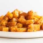 Square photo of a plate of breakfast potatoes