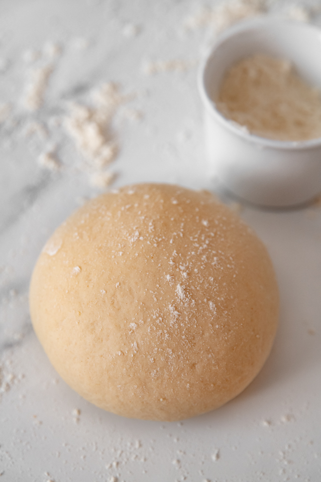 Photo of a homemade pizza dough