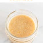 A small container with a flax egg.