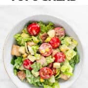 Bowl of marinated tofu salad.