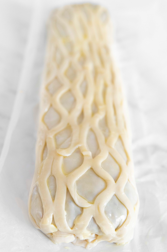 Photo of a mushroom Wellington before baking