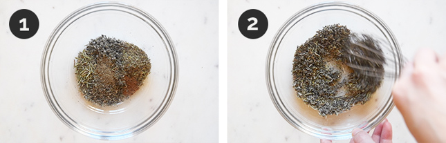 Step-by-step photos of how to make poultry seasoning