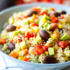 Simple vegan quinoa salad