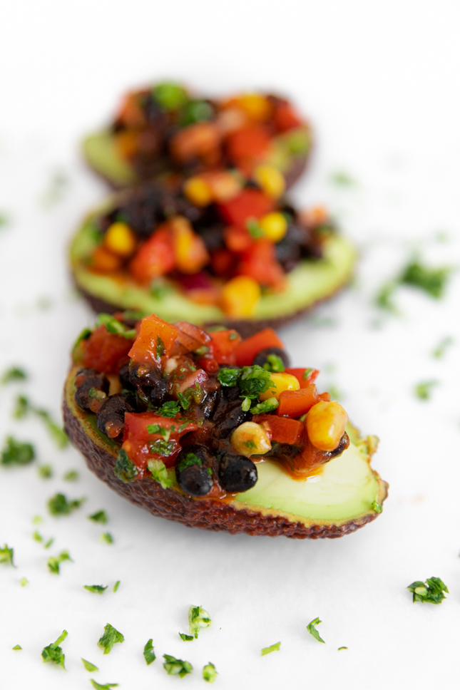 Photo of some stuffed avocados