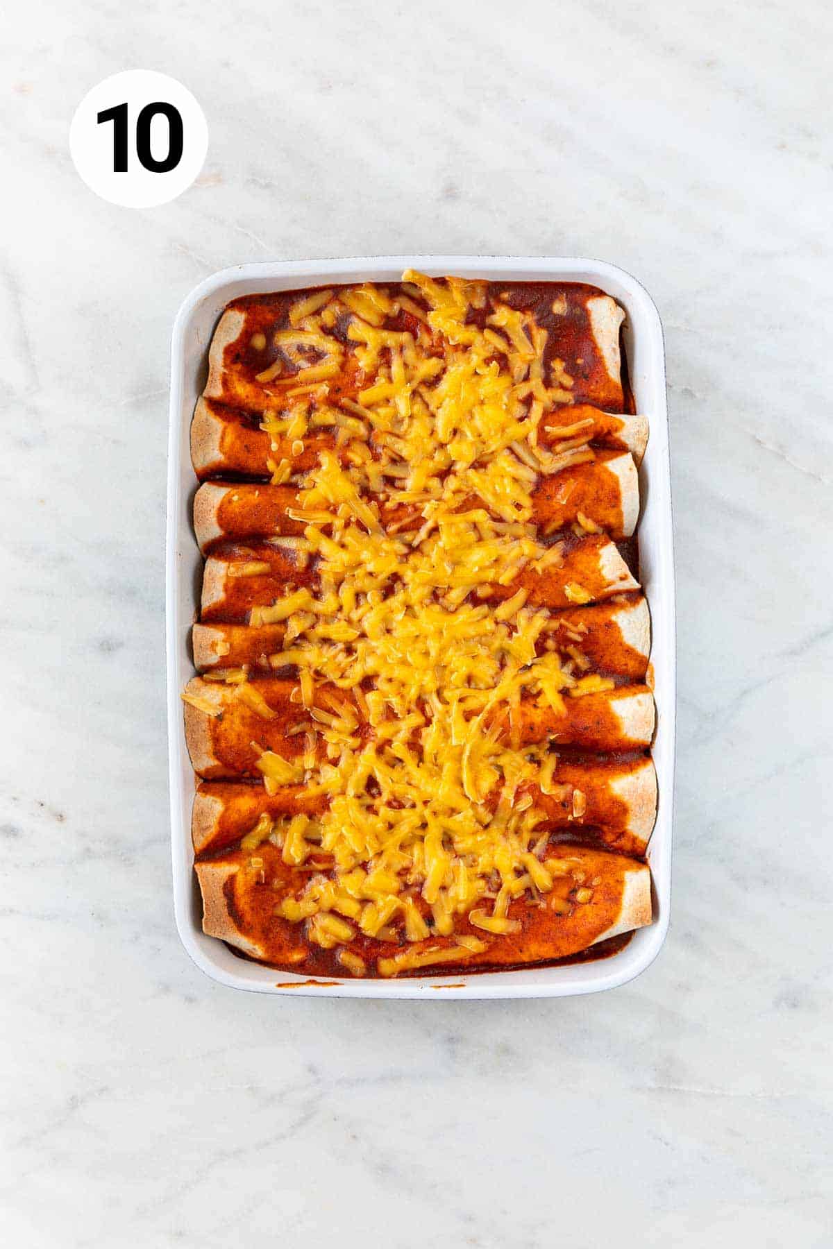 Baked enchiladas.