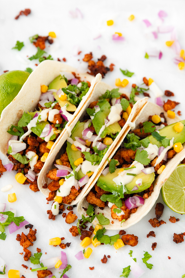 Photo of 3 tofu tacos