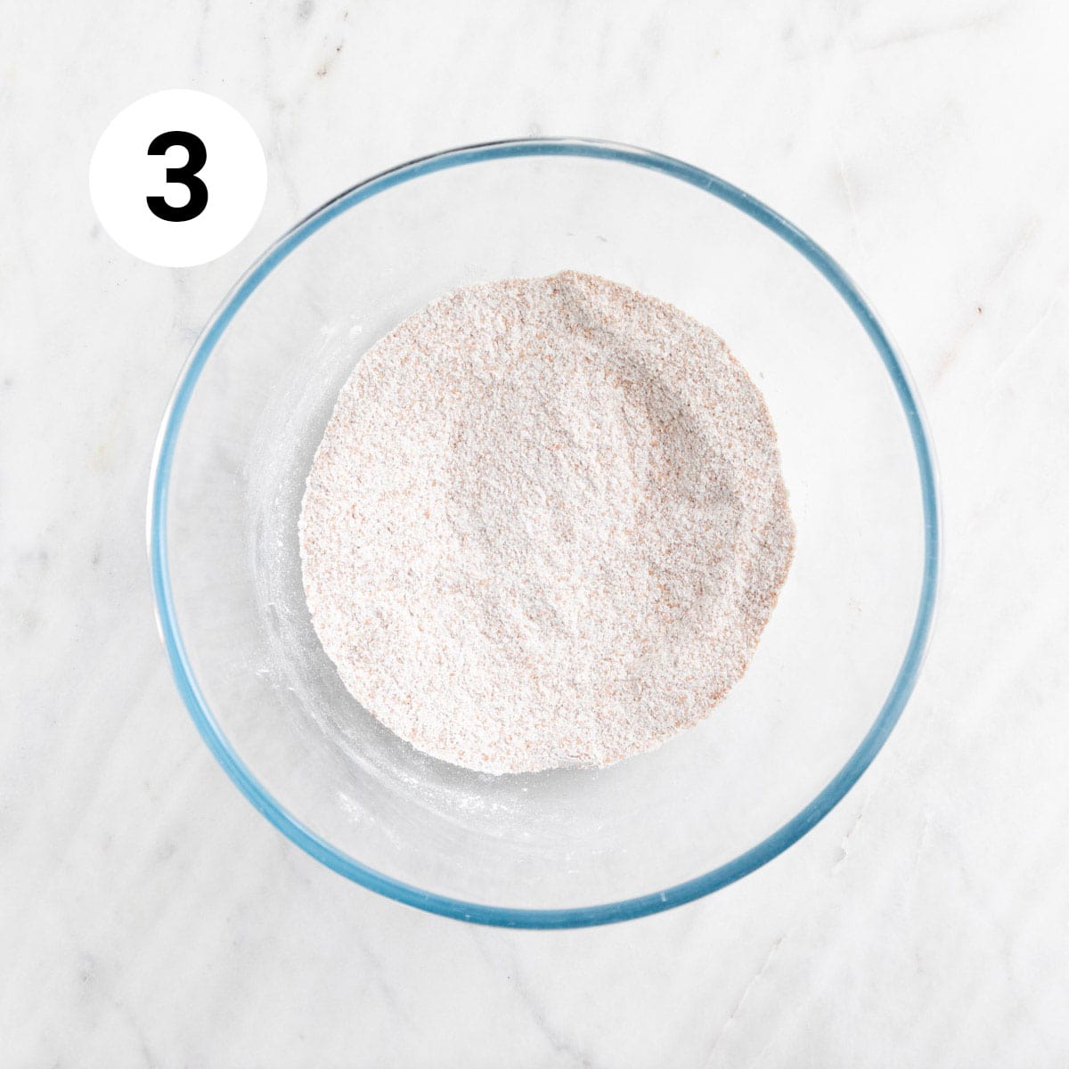 Bowl of dry topping ingredients.