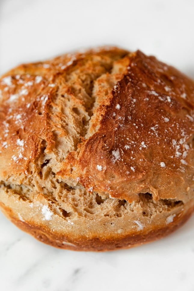 Photo of a whole loaf of vegan bread