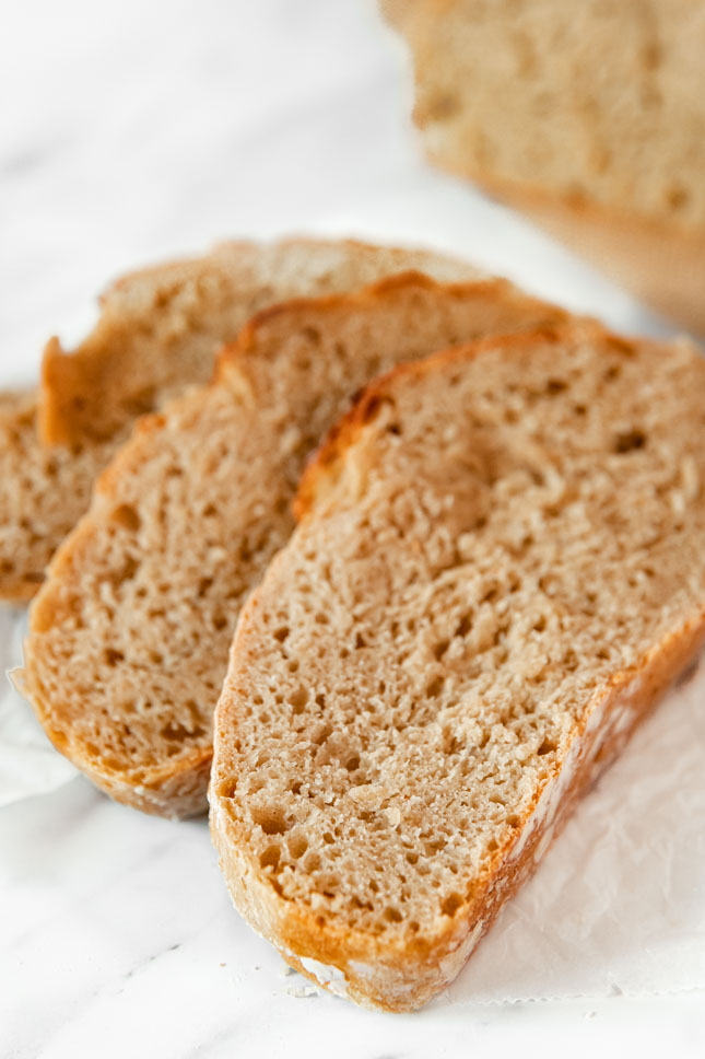 Photo of some slices of vegan bread