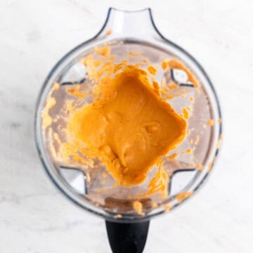 Vegan chipotle sauce in a blender jar.