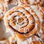 Square photo of some vegan cinnamon rolls