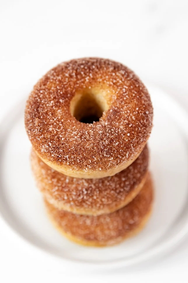 Photo of a pile of vegan donuts
