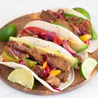 Small picture of a dish with some fajitas