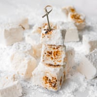 Square photo of some vegan marshmallows