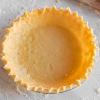 Square photo of a vegan pie crust