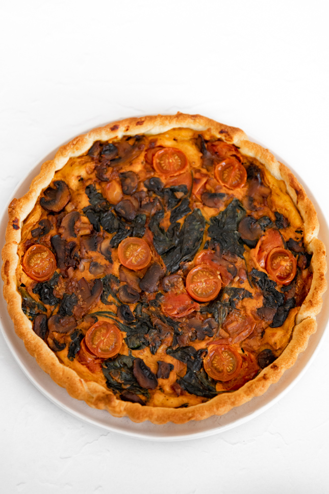 Photo of a vegan quiche