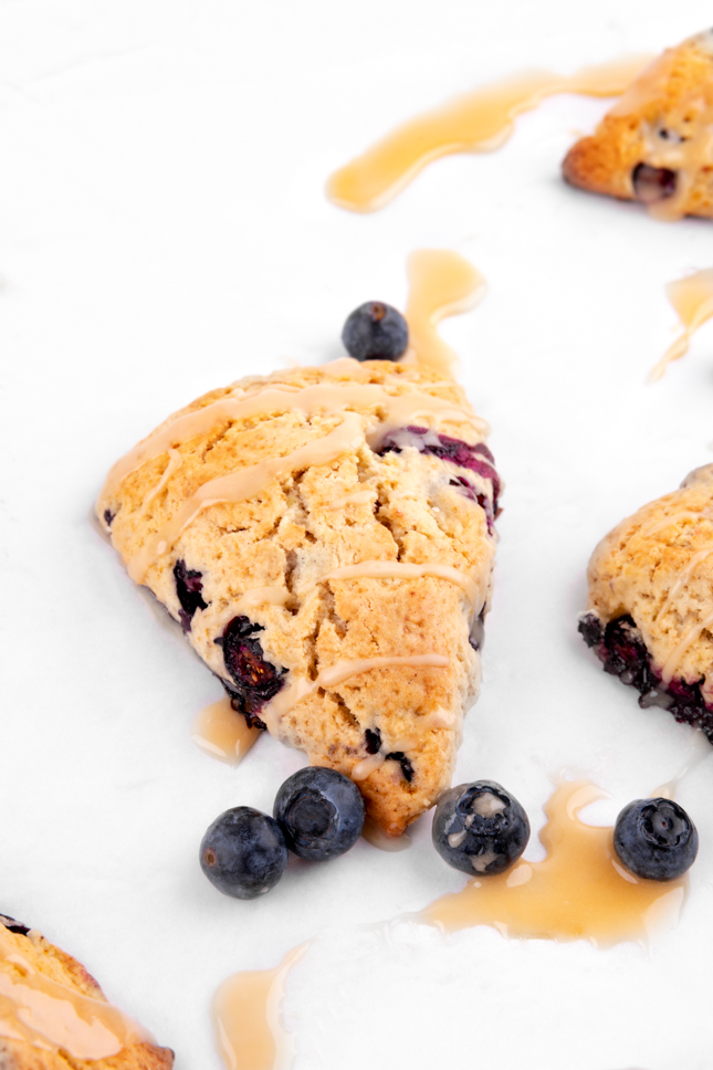 Photo of some vegan scones and blueberries