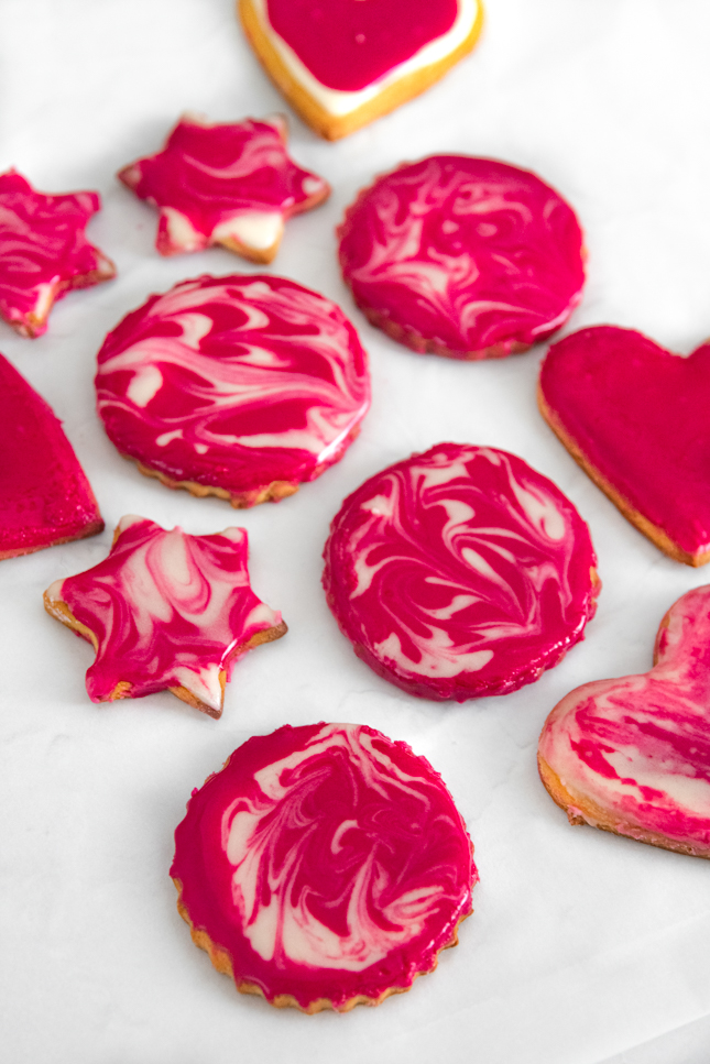 Photo of some vegan sugar cookies with vegan royal icing