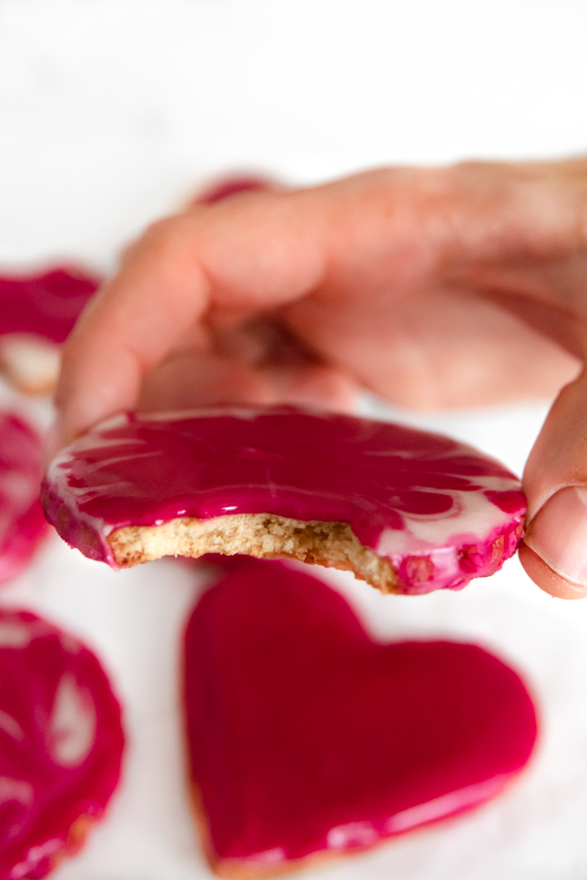 Close-up photo of some vegan sugar cookies