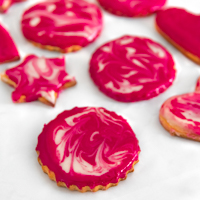 Square photo of some vegan sugar cookies