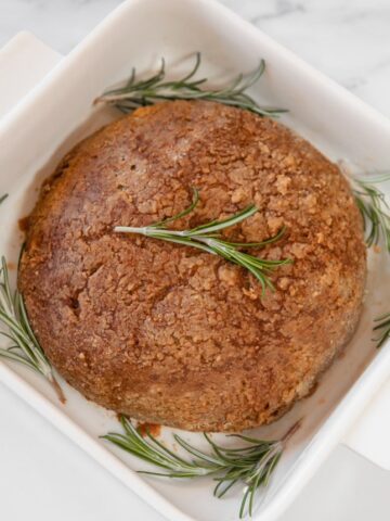 Photo of a vegan turkey