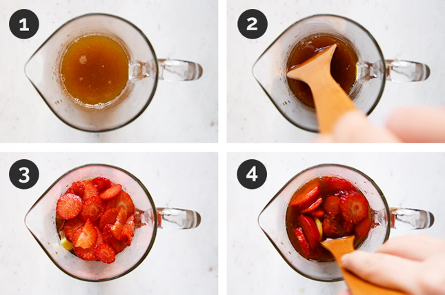 Step by step photos of how to make white sangria